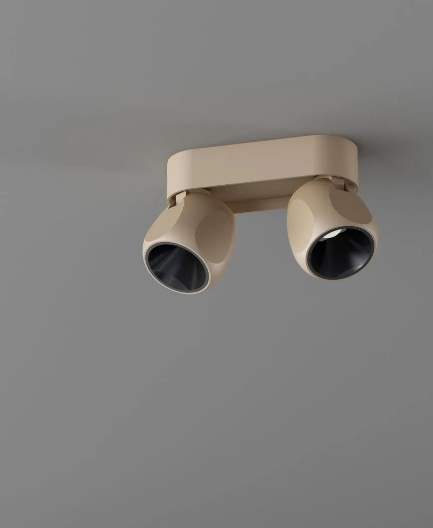 Stone Dual Spot Light — Spot serisi · İkili spot — Sandy White, Sandy Black, Matte Silver, Matte Brass, Matte Bronze