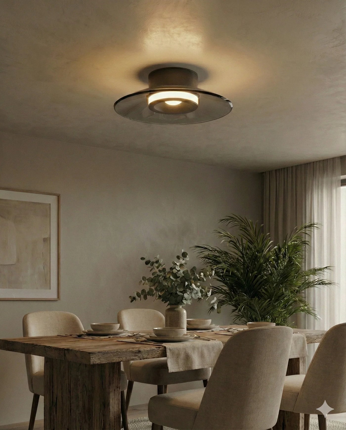 The signature of modern interiors: the Glass Ceiling Light