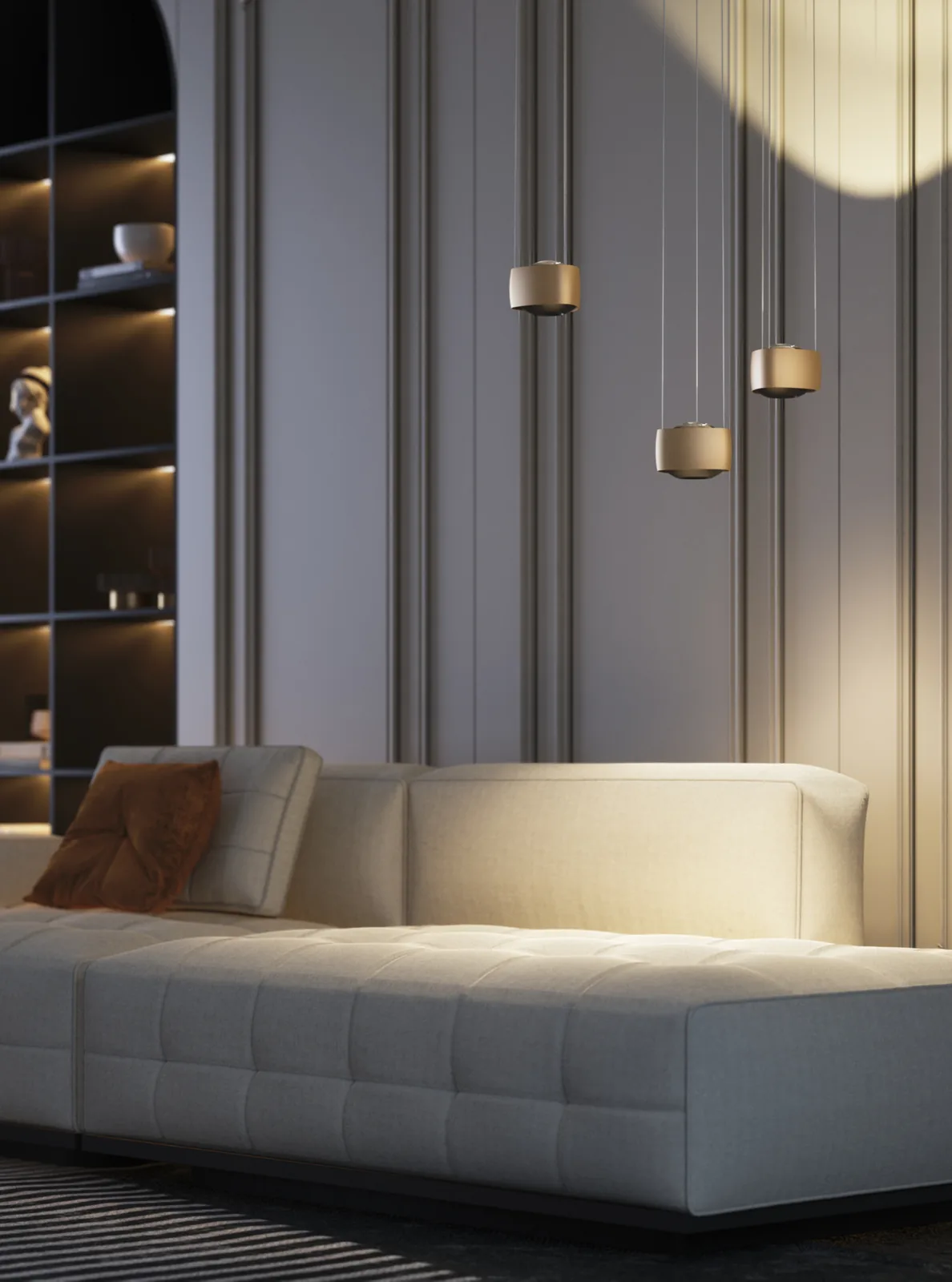Silver Aura Pendant Light (QN 34187-100) — view 2