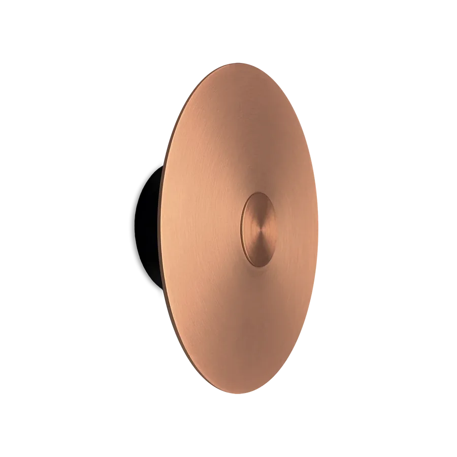 Metal Wall Light — Aura series · Glowing disc — Sandy White, Sandy Black, Matte Silver, Matte Brass, Matte Coffee