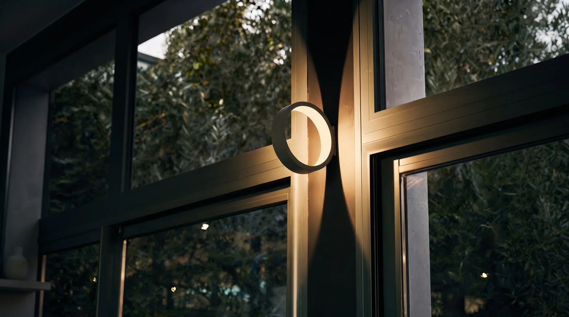 Black Bezel Outdoor Wall Light (QN 26343-449) — view 4