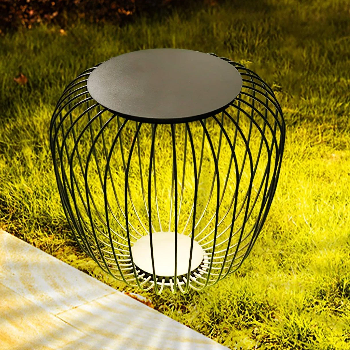 Black Creel Garden Lantern — Sandy Black — Creel serisi · Bahçe feneri