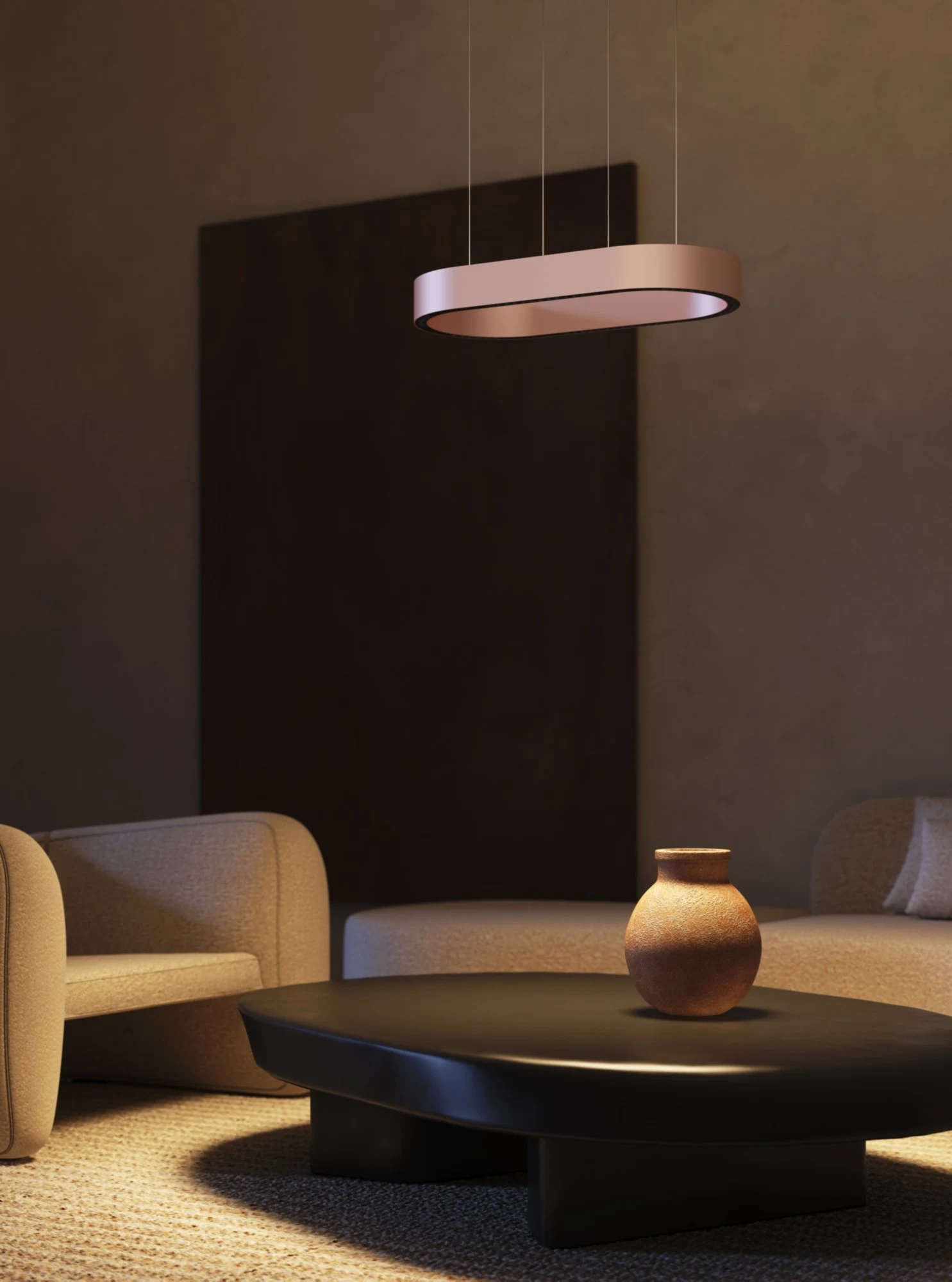 White Loop Ring Pendant (QN 34211-129) — view 4