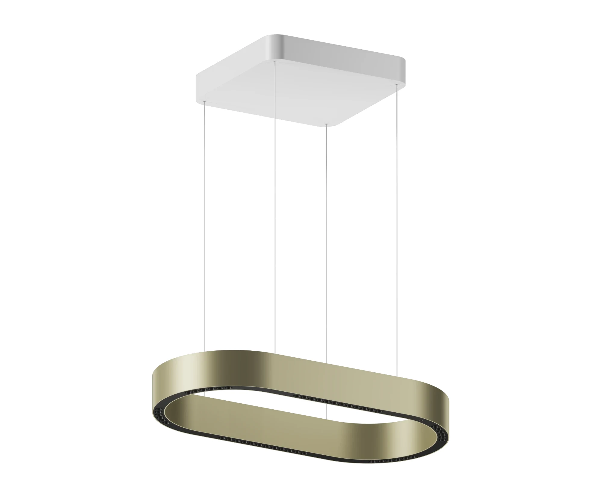 Champagne Gold Loop Ring Pendant — Loop series · Oblong pendant — Champagne Gold