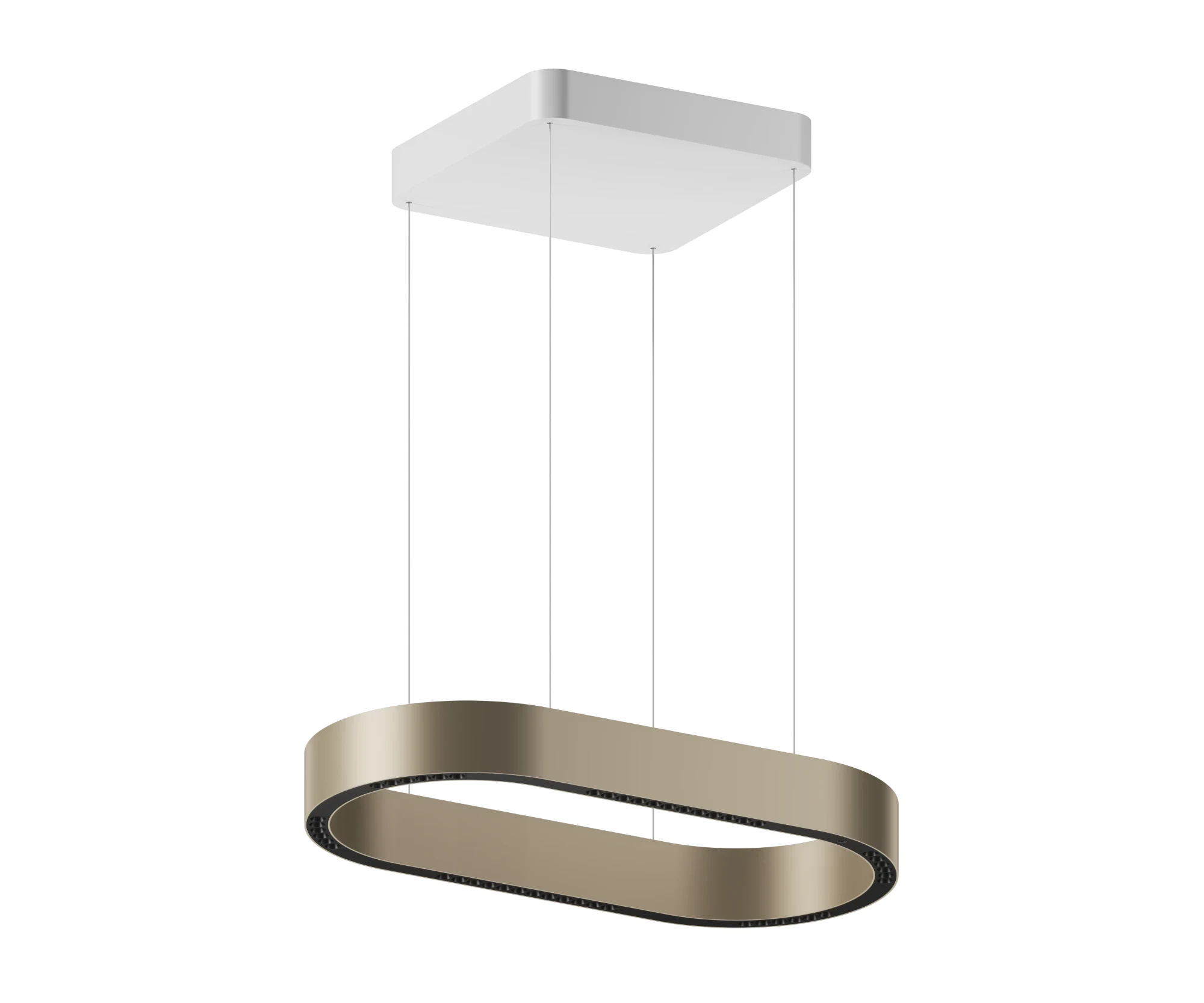 Gold Loop Ring Pendant — Loop series · Oblong pendant — Gold