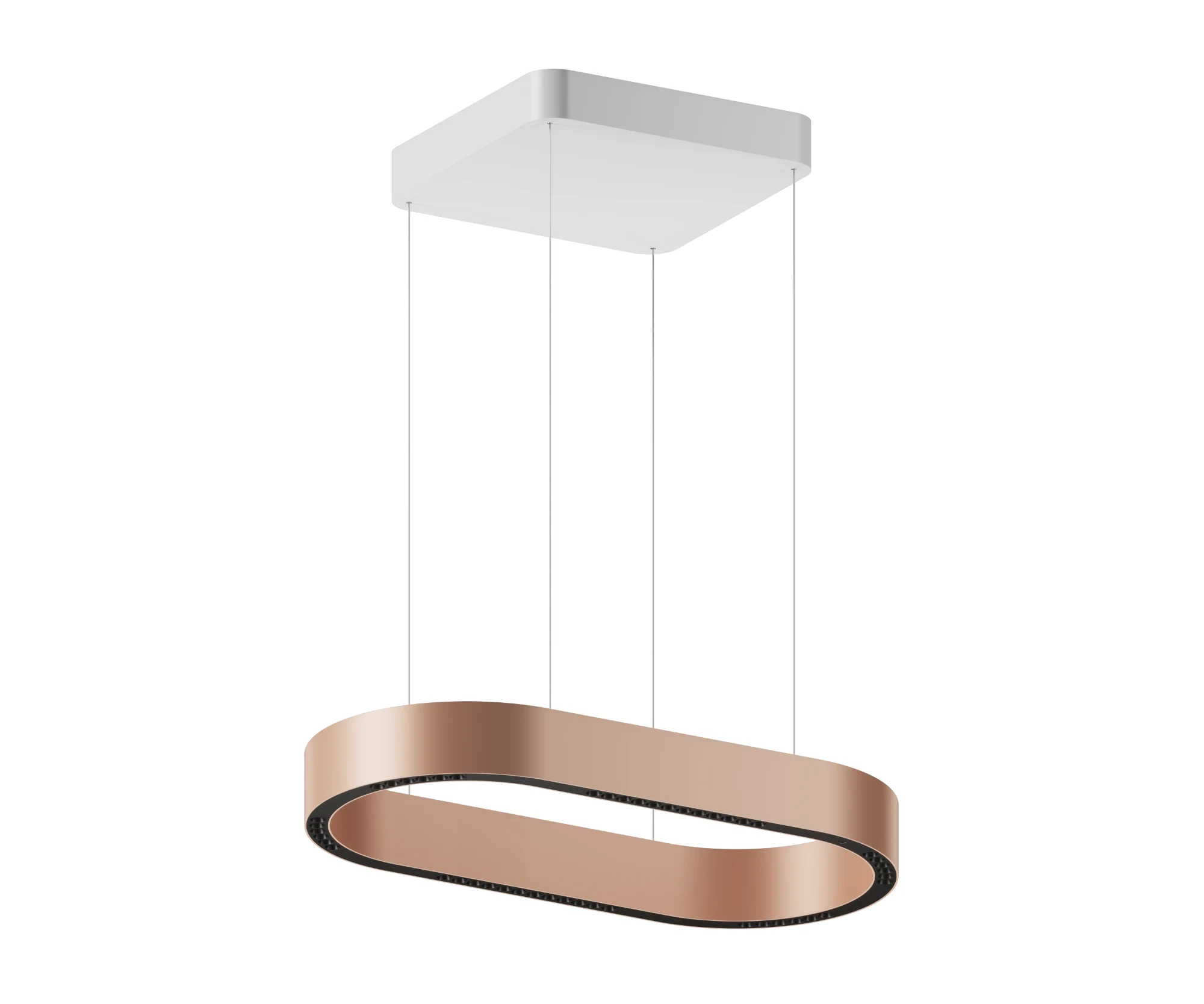 Rose Gold Loop Ring Pendant — Loop series · Oblong pendant — Rose Gold