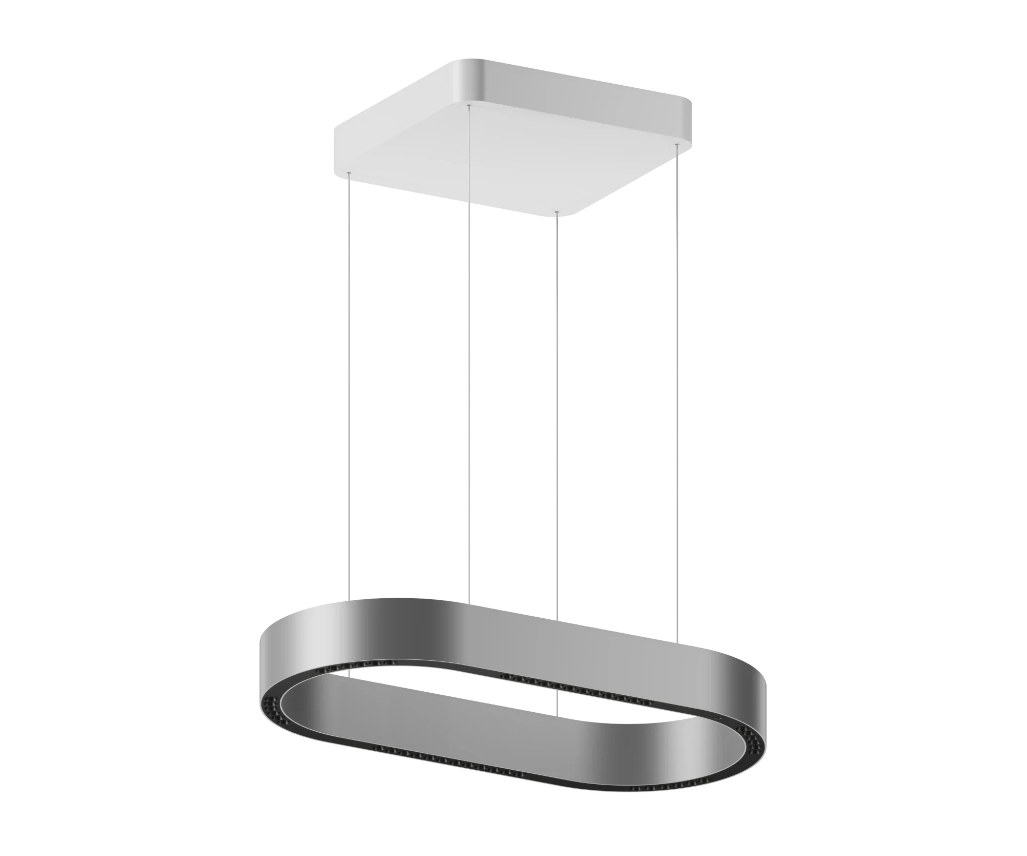 Silver Loop Ring Pendant — Loop series · Oblong pendant — Silver
