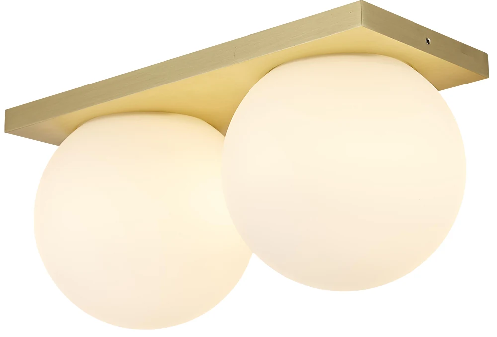 Gold Luna Duo Ceiling Light — Gold — Luna series · Opal glass wall