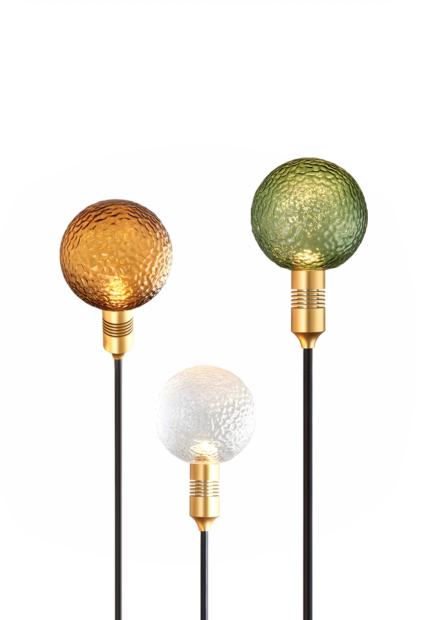 Orange Orb Garden Pole — Orange Glass — Серия Orb · Садовая стойка