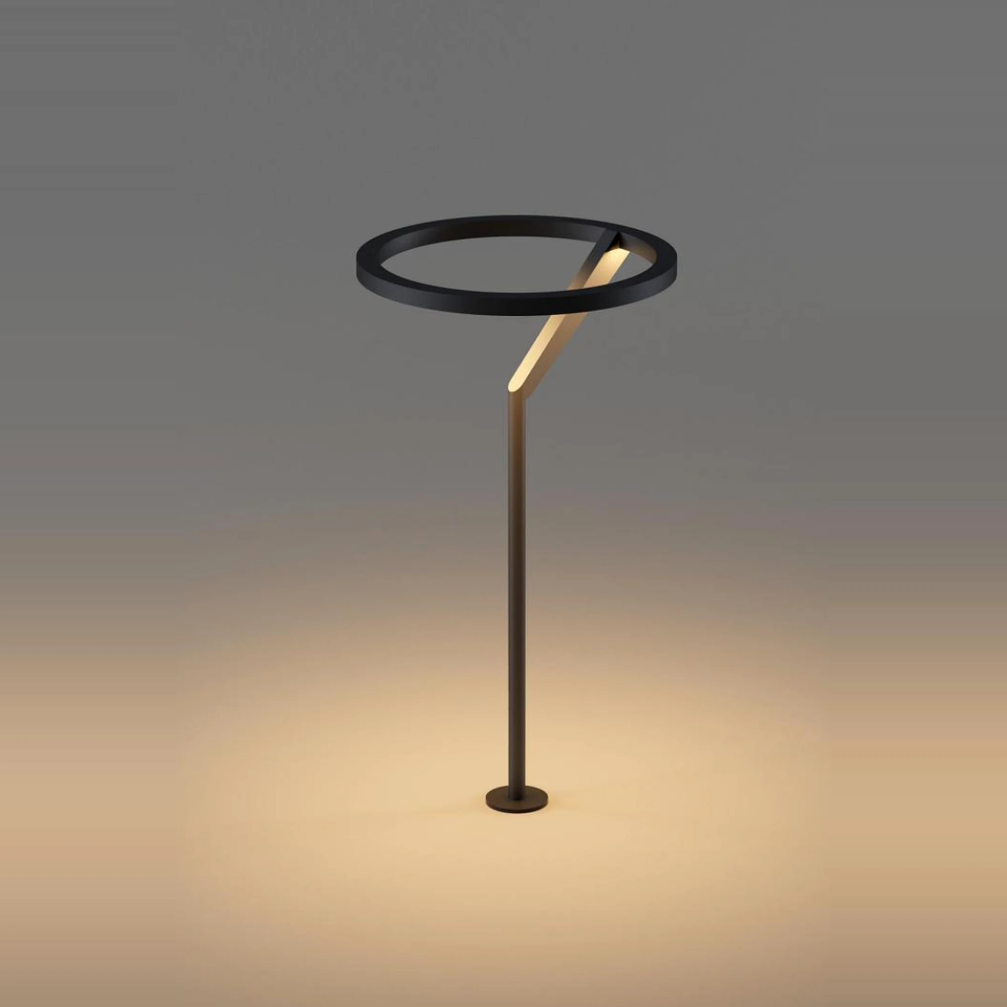 Black Orbit Garden Light — Orbit series · Outdoor ring light — Sandy Black