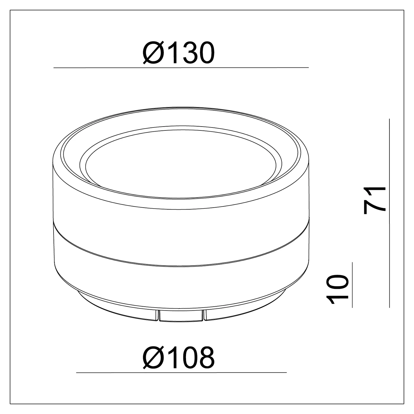 White Pearl Surface Light (QN 38301-215) — view 2