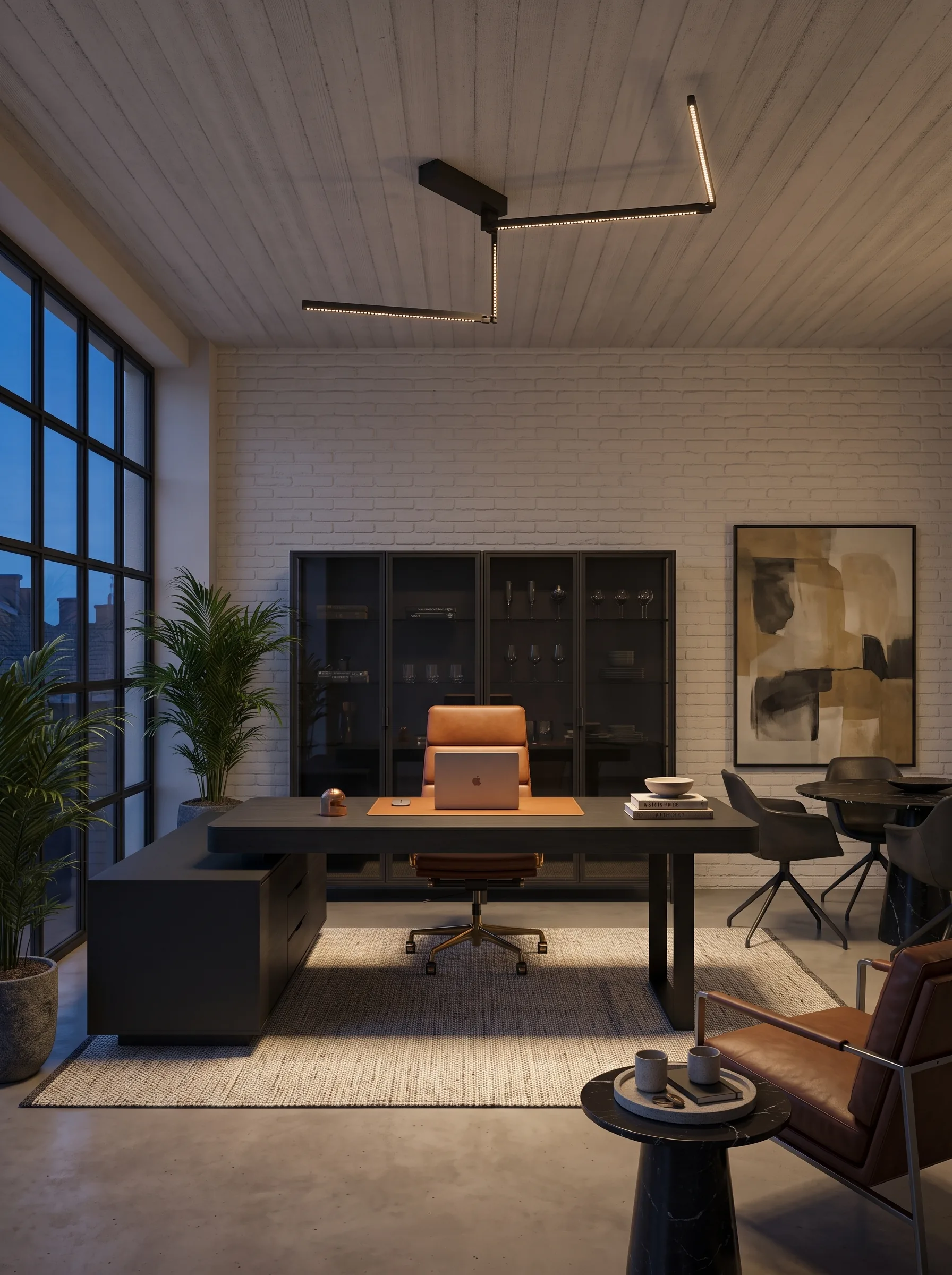 Black Pivot Ceiling Light (QN 12203-149) — view 2