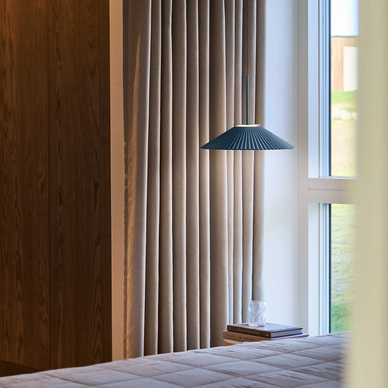 Blue Plisse Pendant Light (QN 34160-088) — view 4