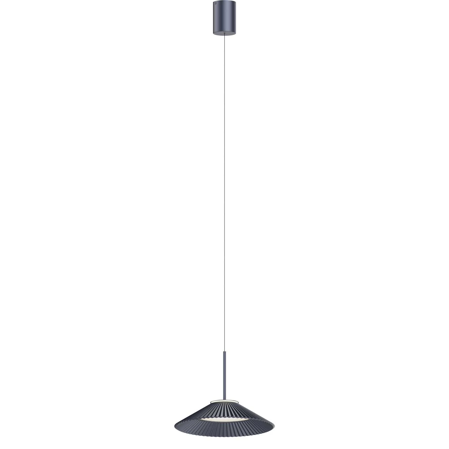Blue Plisse Pendant Light — Plisse serisi · Pileli sarkıt — Dark Blue