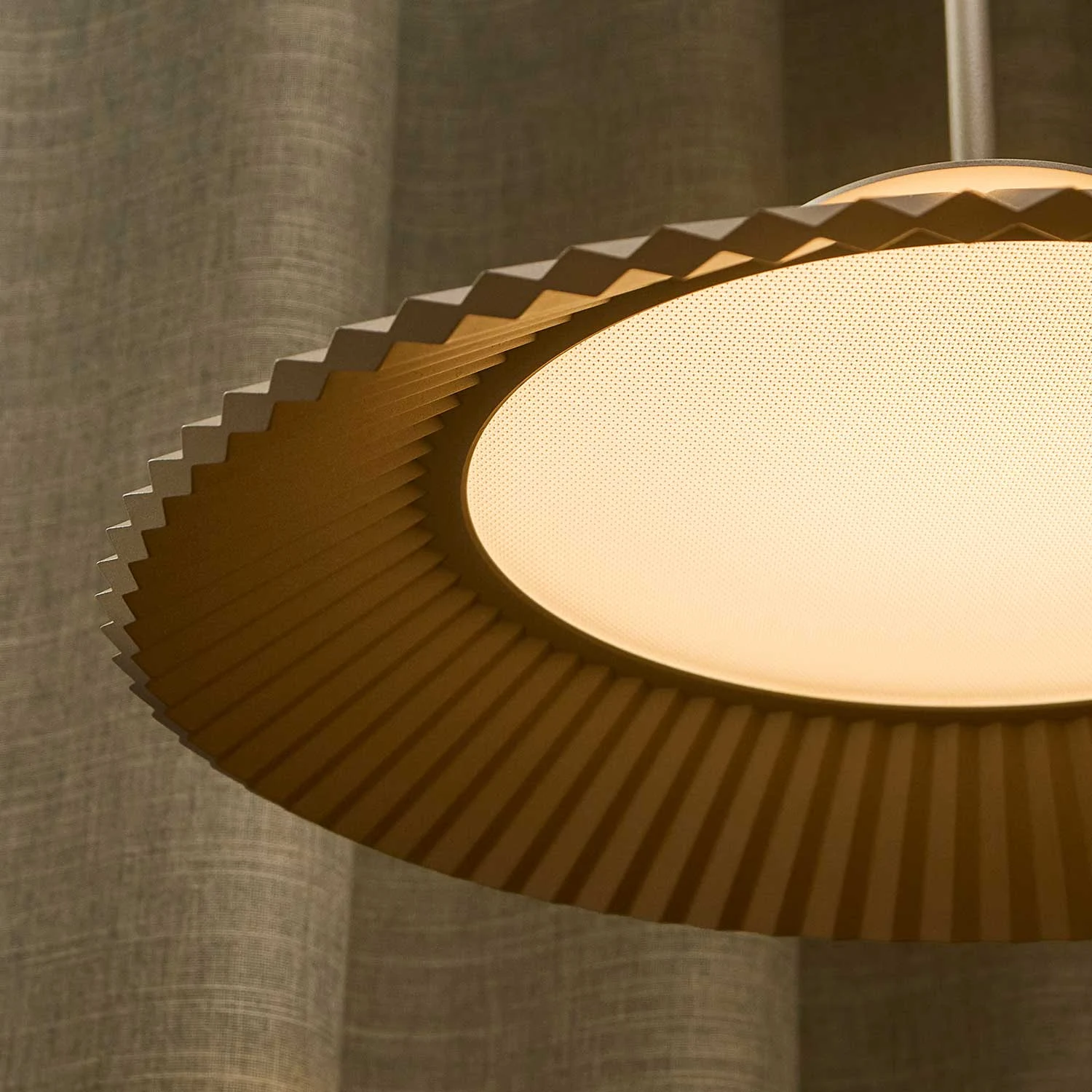 Ivory Plisse Pendant Light (QN 34165-087) — view 2