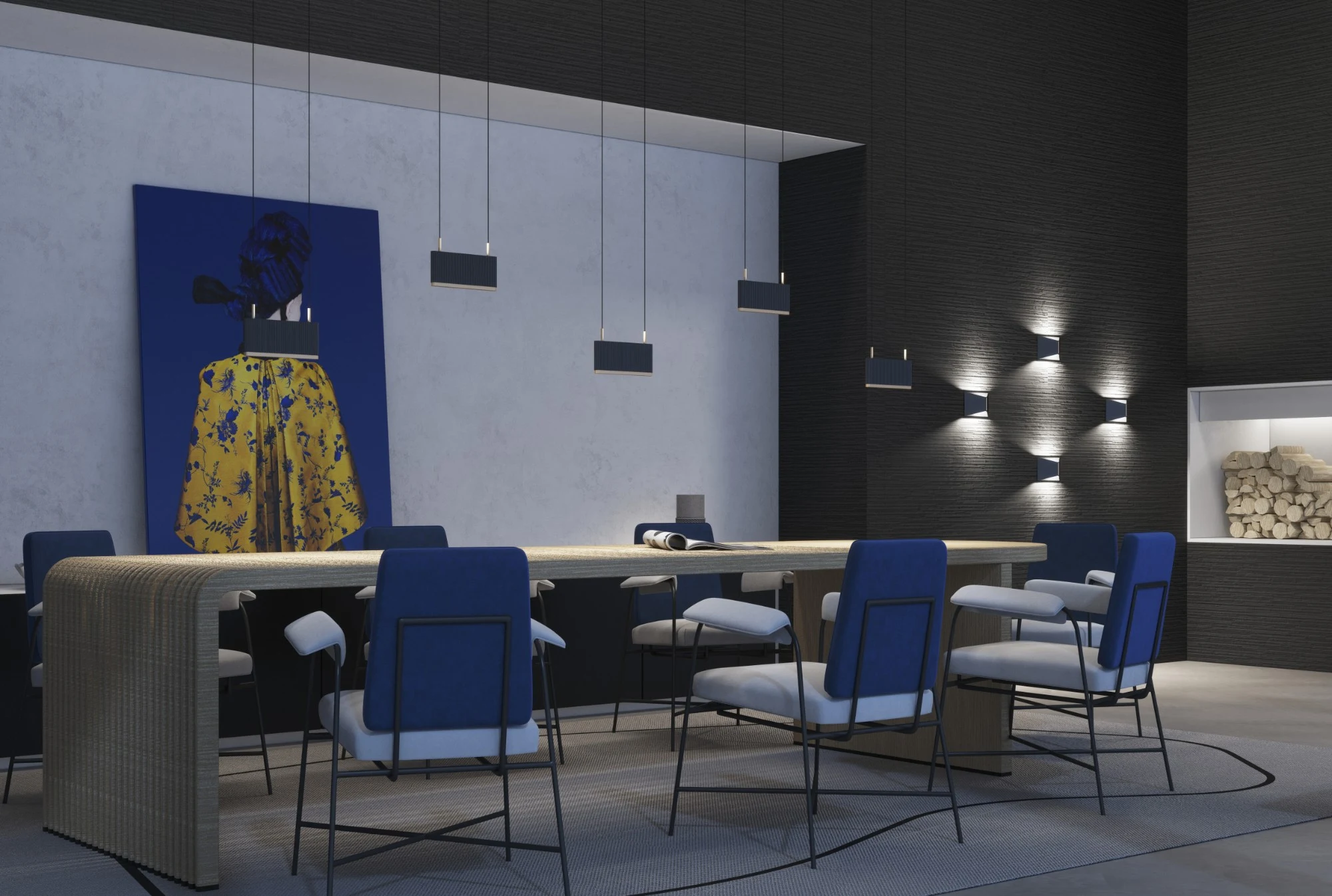Champagne Ridge Linear Pendant (QN 34195-105) — view 3