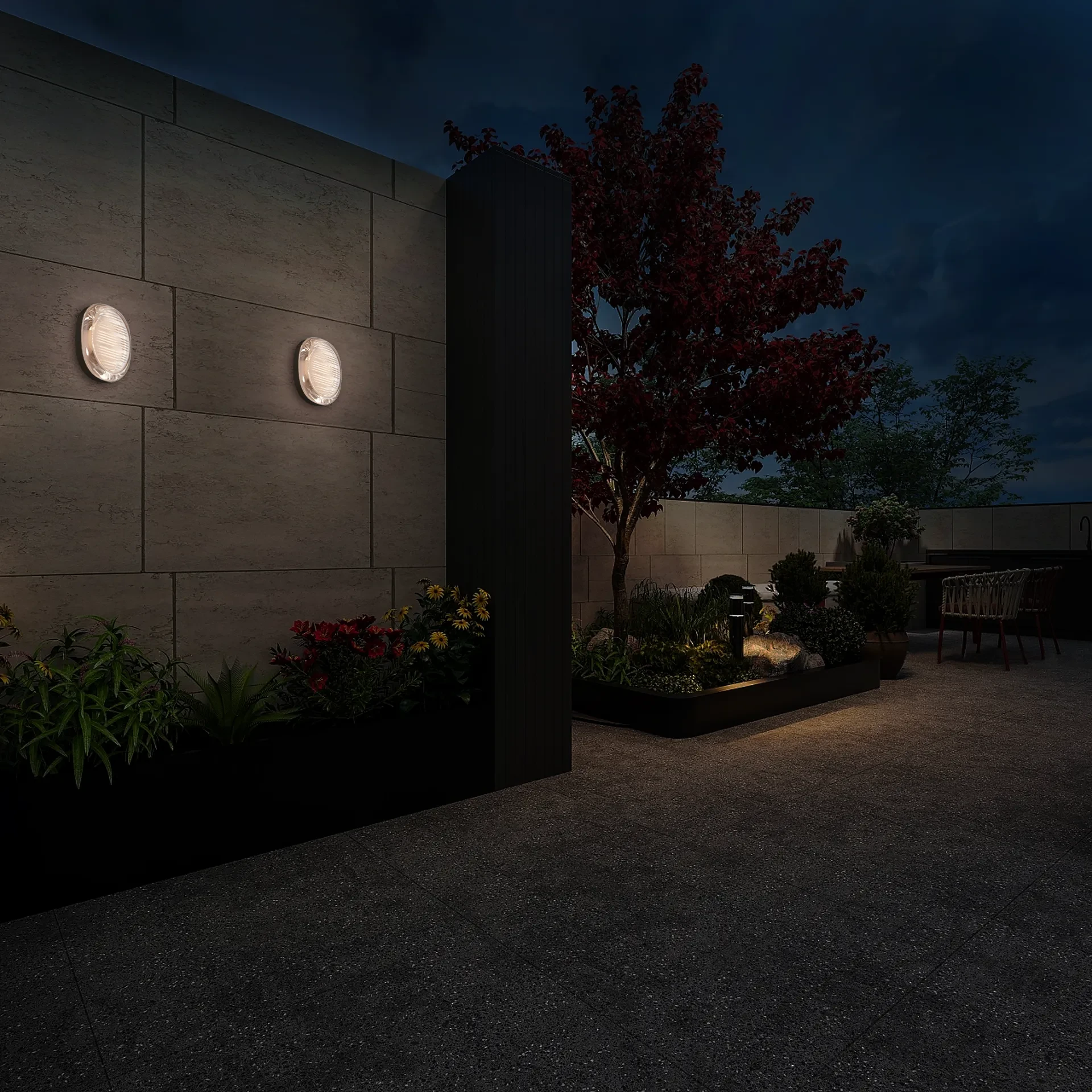 White Ripple Wall Light (QN 26131-039) — view 3