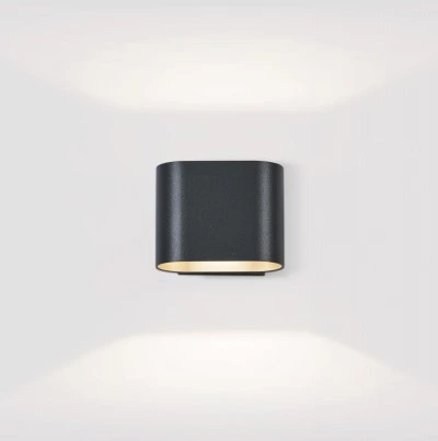 Black Slate Wall Light — Sandy Black — Slate series · Square up/down wall