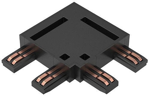 Trace Corner Connector — Sandy White — Trace series · 48V magnetic track