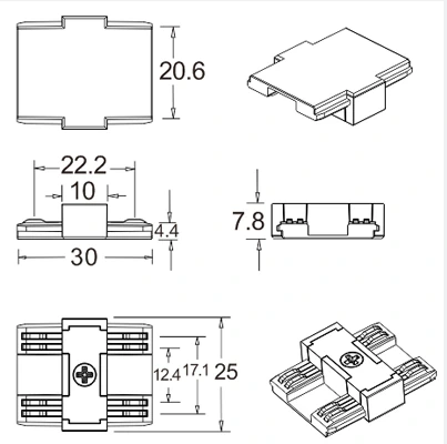 Trace Straight Connector (QV 15200-365) — view 3