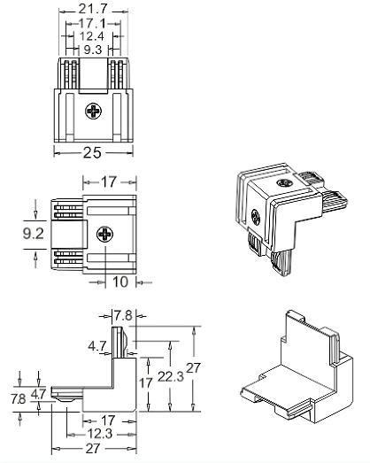 Trace Vertical Connector (QV 15200-367) — view 5
