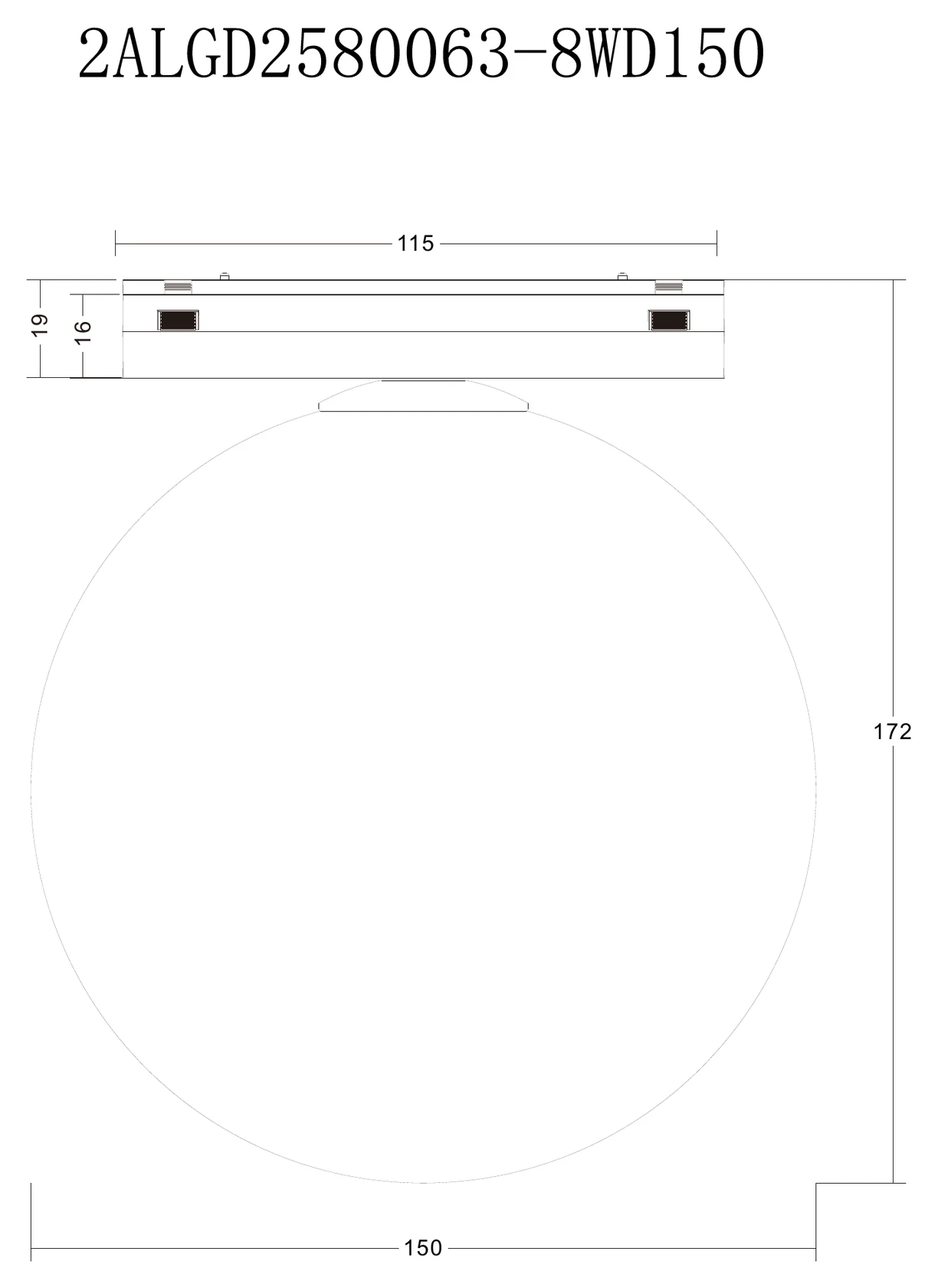 Trace Globe 63 8W · 150mm (QV 15200-323) — view 3