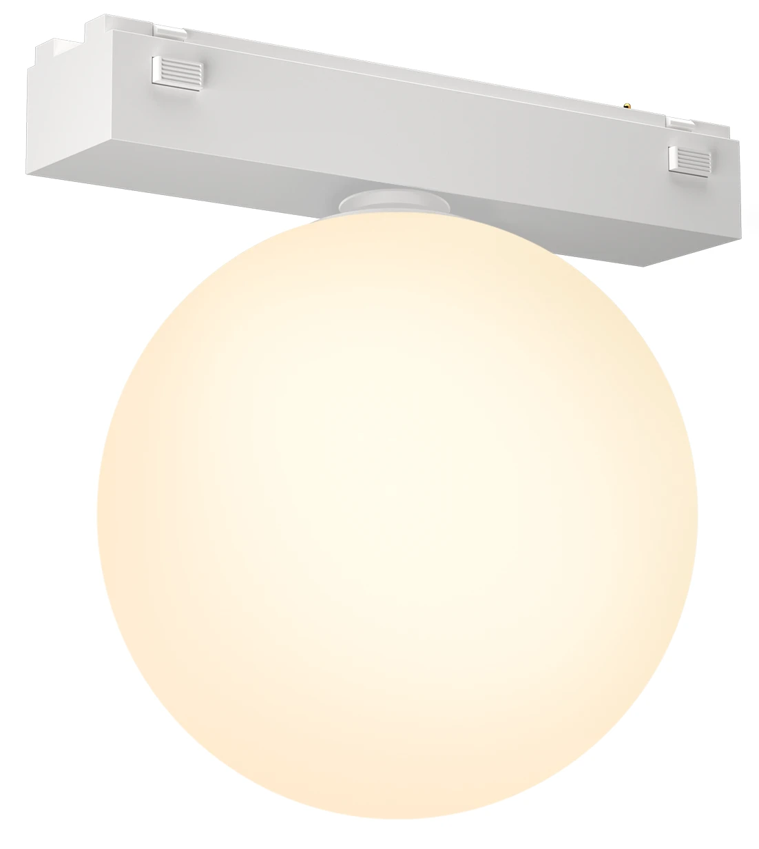 Trace Globe 63 8W · 150mm — Sandy White — Trace series · 48V magnetic track