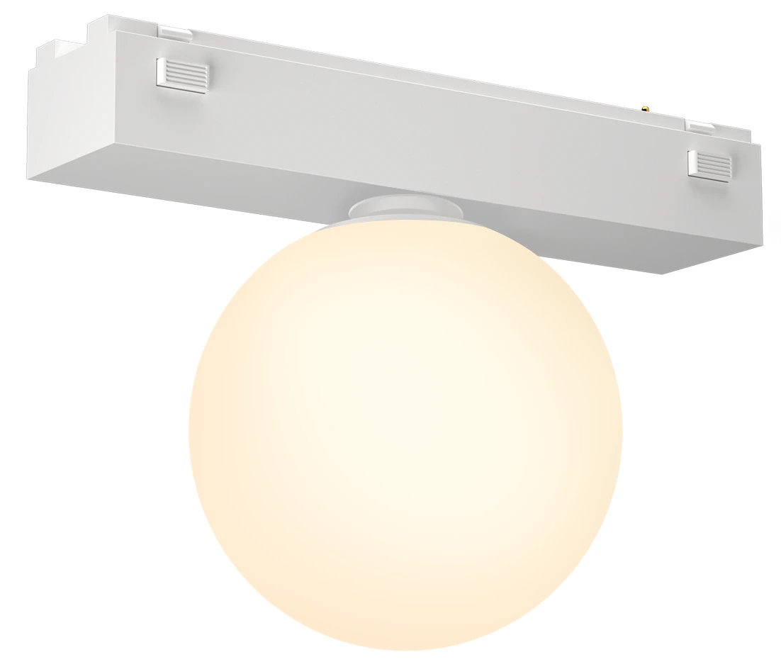 Trace Globe 63 6W — Sandy White — Trace series · 48V magnetic track