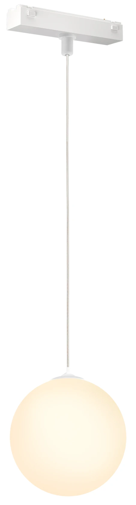 Trace Pendant Globe 66 8W · 150mm — Sandy White — Trace series · 48V magnetic track