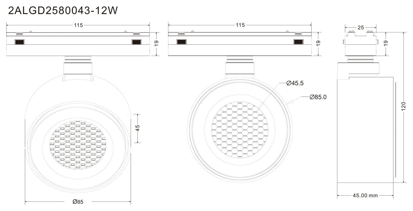 Trace Honeycomb Spot 43 12W (QV 15200-307) — view 4