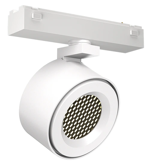 Trace Honeycomb Spot 43 12W — Sandy White — Trace series · 48V magnetic track