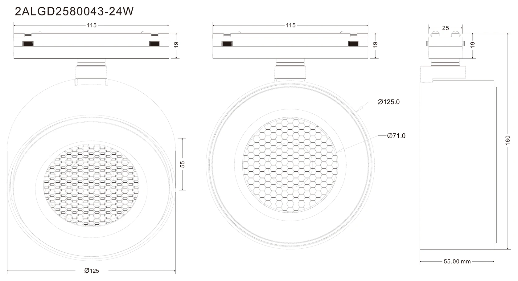 Trace Honeycomb Spot 43 24W (QV 15200-311) — view 4