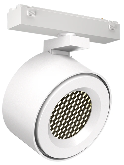 Trace Honeycomb Spot 43 24W — Sandy White — Trace series · 48V magnetic track