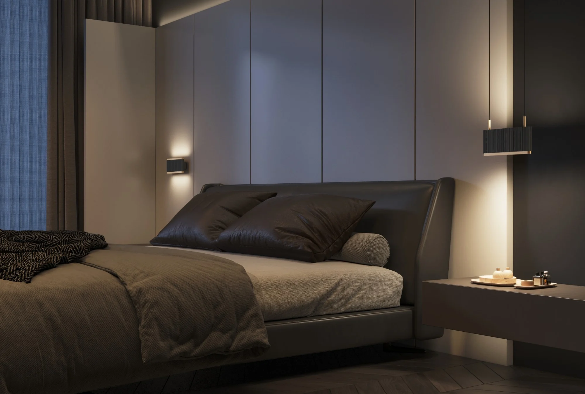 Champagne Gold Vertex Wall Sconce (QN 38205-146) — view 2