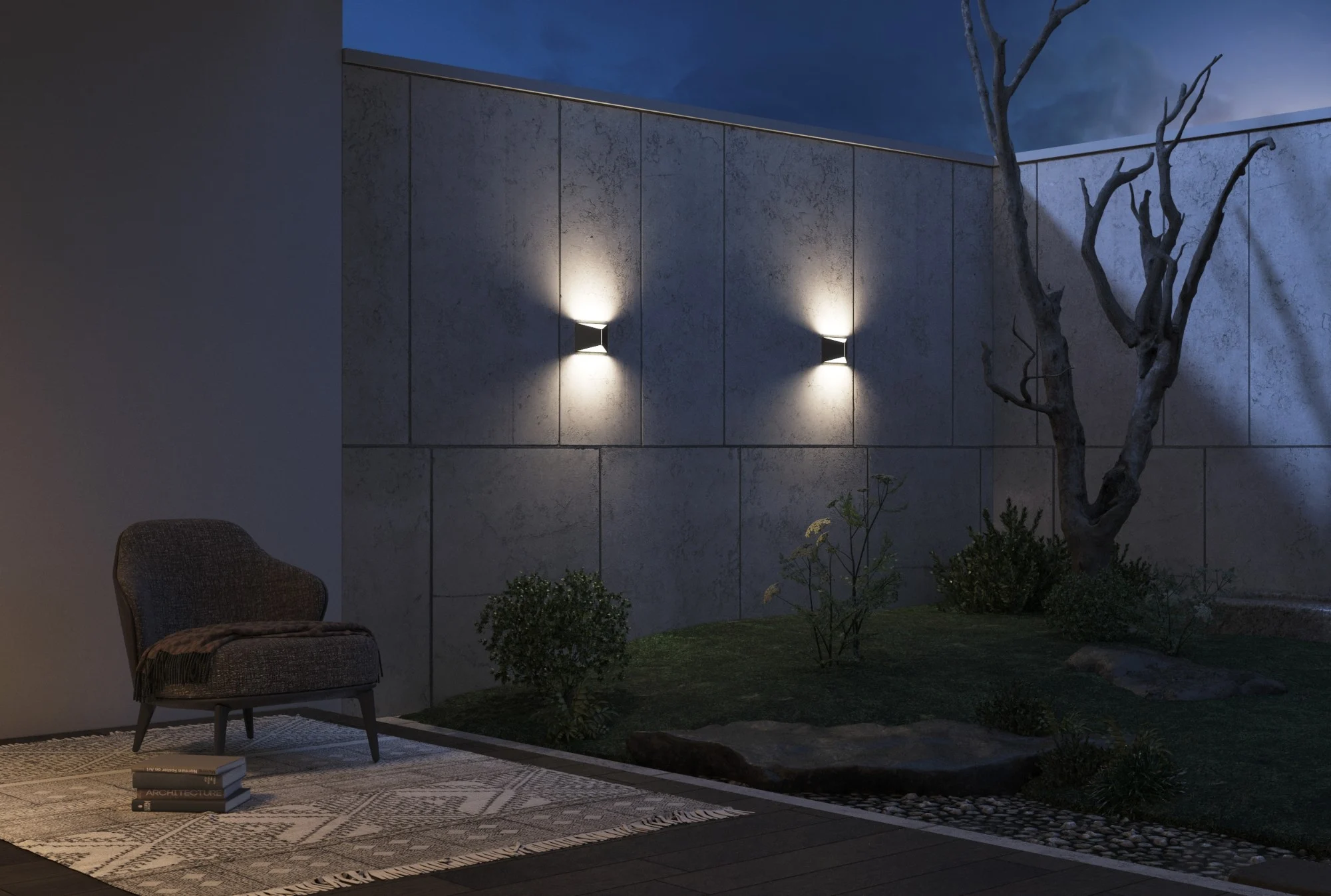 Bright Black Vertex Outdoor Sconce (QN 26143-147) — view 2