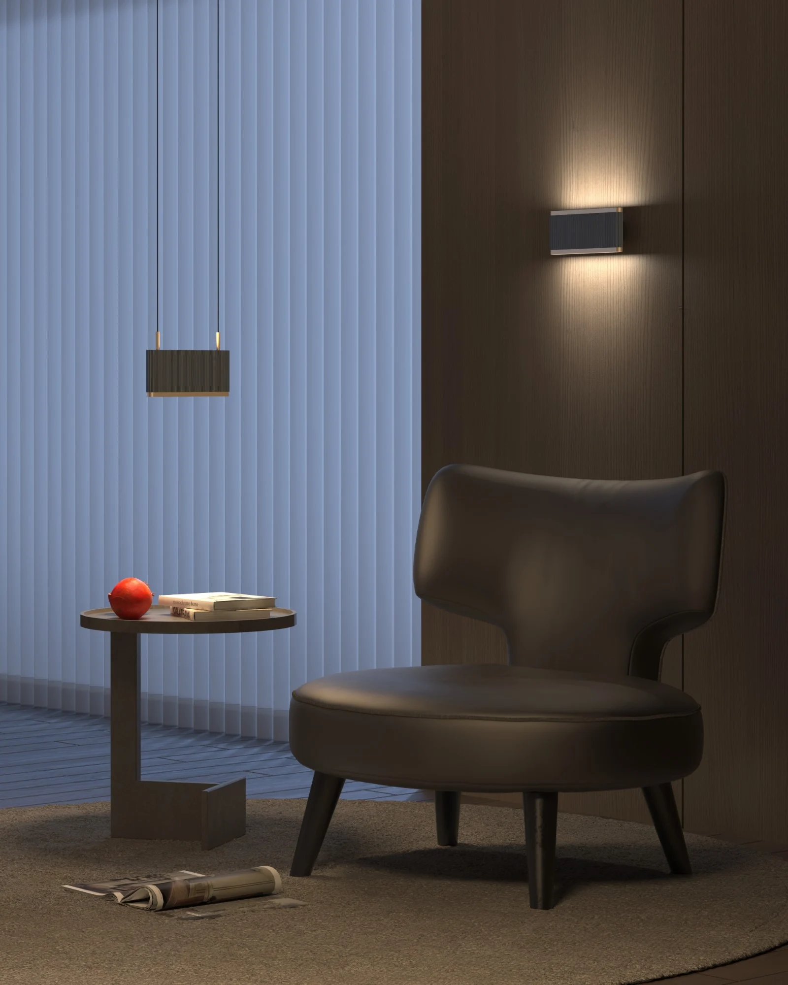 Champagne Gold Vertex Wall Sconce (QN 38205-146) — view 3