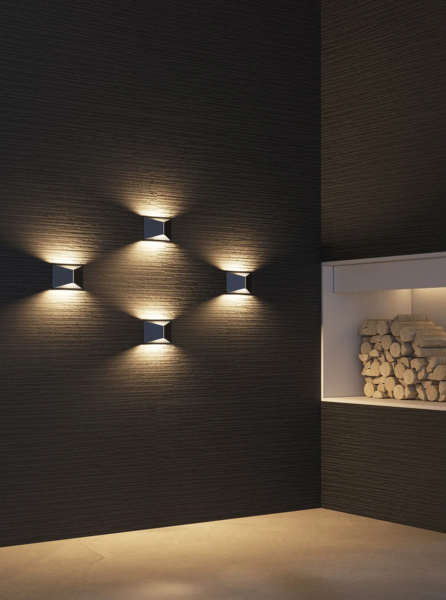 Bright Black Vertex Outdoor Sconce (QN 26143-147) — view 3
