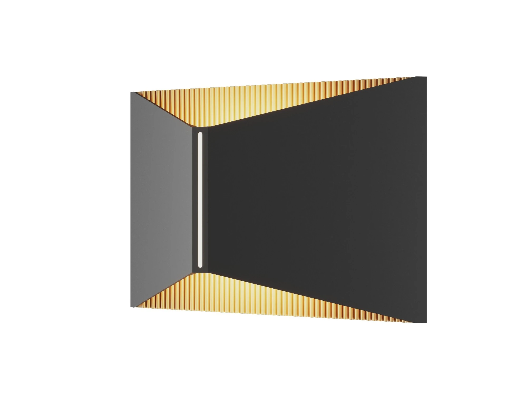 Bright Black Vertex Outdoor Sconce — Vertex serisi · Dış mekân yukarı/aşağı — Bright Black